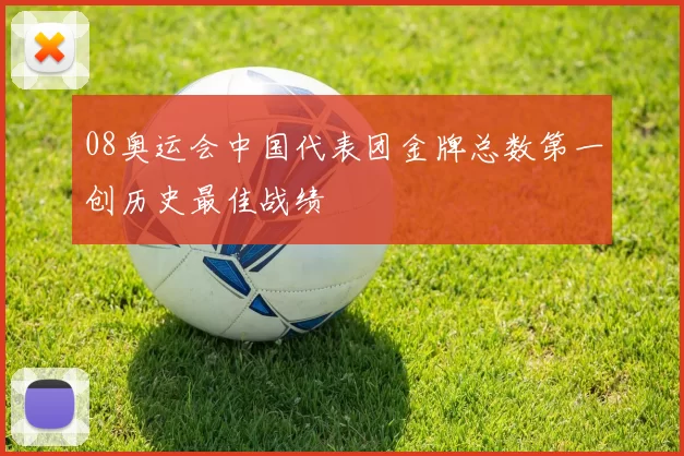 08奥运会中国代表团金牌总数第一创历史最佳战绩